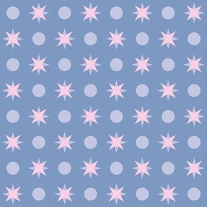 stars and dots blender soft blue approx 1 one inch stars grid pattern pastel lavender pink quilt back kitchen wallpaper