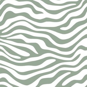 Zebra Sage Green, Large Scale