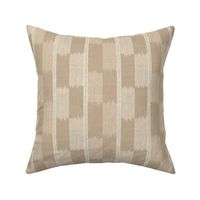 Neutral Casual Ikat design, caramel brown, beach cottage style