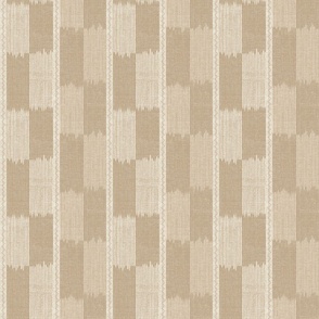 Neutral Casual Ikat design, caramel brown, beach cottage style