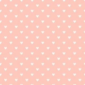 Micro Cream Hearts on Pink