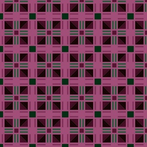 (XXXXL) Cranberry Pink Abstract Geometric Design