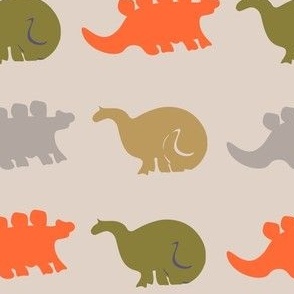 dinosaurs on tan background -  baby boy nursery design