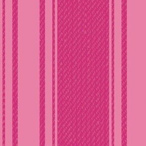 Ticking Stripe (Large) - Pantone Aurora Pink on Pink Yarrow  (TBS211)