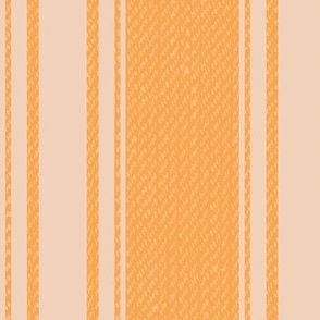 Ticking Stripe (Large) - Pantone Peach Puree on Blazing Orange  (TBS211)