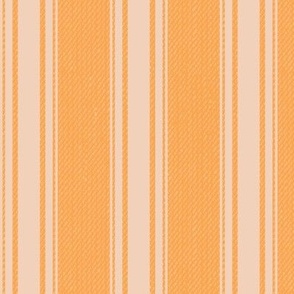 Ticking Stripe (Medium) - Pantone Peach Puree on Blazing Orange  (TBS211)