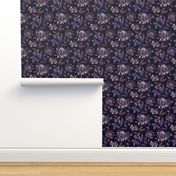 Jacobean Maximalist Floral - Aubergine Purple