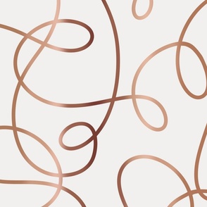 Rose Gold Calligraphy Lines and Loops, large