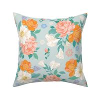 Grandmillennial multicolor large florals 