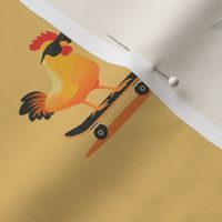 Small Skater Chick - Vibrant Farmyard Fabric