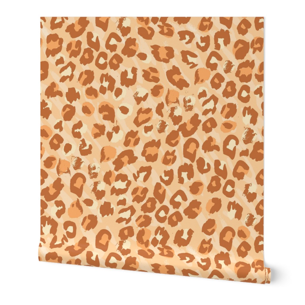 Into the Wild Leopard Print Orange Brown by Jac Slade
