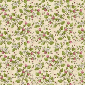 Strawberry Floral in Eggshell