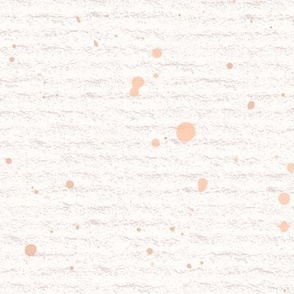 Hand drawn watercolour paint splashes and speckles – painted brush strokes on a warm cream watercolour paper texture. Beige and ecru with peach fuzz and apricot orange.