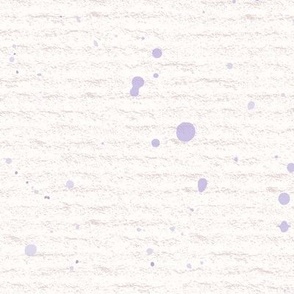 Hand drawn watercolour paint splashes and speckles – painted brush strokes on a warm cream watercolour paper texture. Beige and ecru with digital lavender and lilac purple.