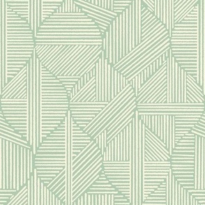 (S) Geometric, Lines, Neutral Line Drops / Light Green Version / Small Scale