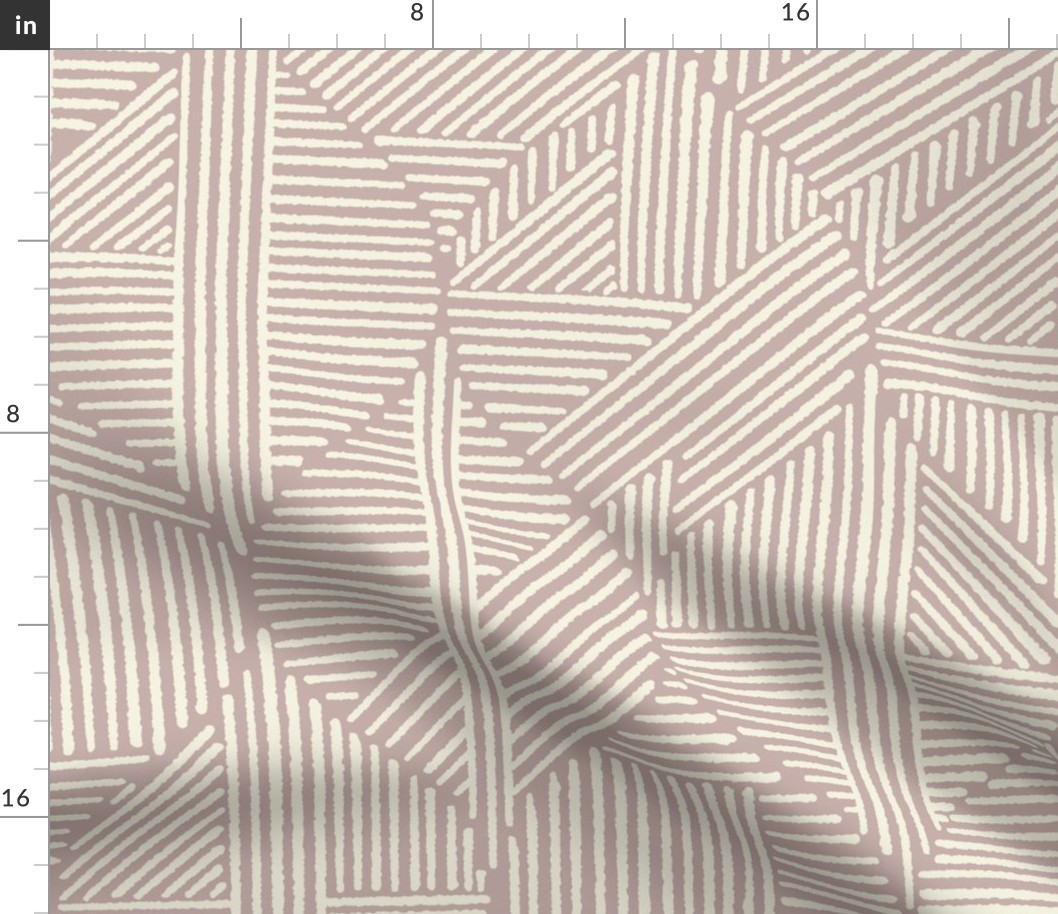 (L) Geometric, Lines, Neutral Line Drops / Taupe Version / Large Scale or Wallpaper