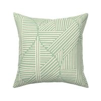 (L) Geometric, Lines, Neutral Line Drops / Light Green Version / Large Scale or Wallpaper
