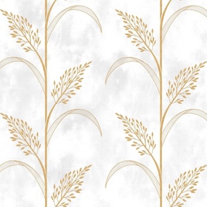 M // Modern Wild Grass trail in gold and white