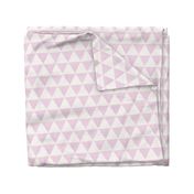 Hand drawn watercolor triangles checkerboard pattern – painted geometric brush strokes on a warm cream watercolour paper texture. Beige and ecru with fondant pink and candyfloss pink.