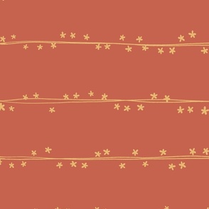 Simple Starry Doodle Lines [red] large