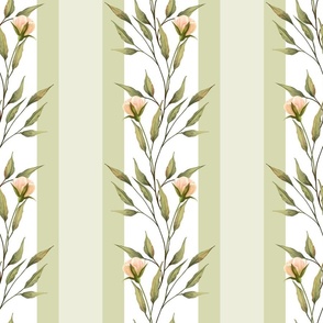 Vertical seamless floral pattern Large Scale