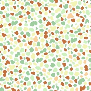 Into the Wild Paw Print Terrazzo Green Brown by Jac Slade
