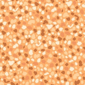 Into the Wild Paw Print Terrazzo Orange Brown by Jac Slade