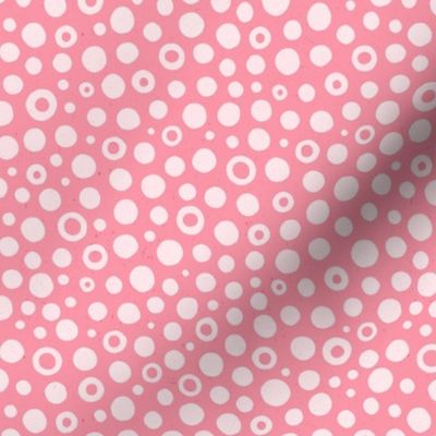 SMALL Pink Dots 0008 E geometric salmon pink abstract salmon texture dot