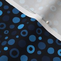 SMALL Blue dot 0019 K graphic dark contemporary creative designer abstract interior circle decorative modern simple geometric craft diy indigo fashion upholstery seamless digital stylish cool sapphire textile quilting home navy noir minimalist art trendy