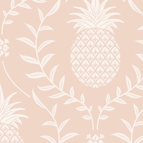 pineapple damask farrow and ball pink ground - large