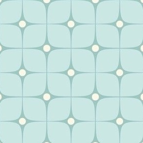 Minimalist Retro Tile Design ✦  mint stardots