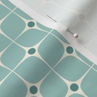 Minimalist Retro Tile Design ✦  green stardots