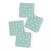 Minimalist Retro Tile Design ✦  green stardots