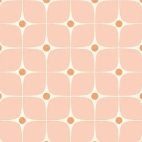 Minimalist Retro Tile Design ✦  orange stardots