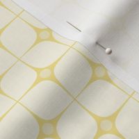 Minimalist Retro Tile Design ✦ cream yellow stardots