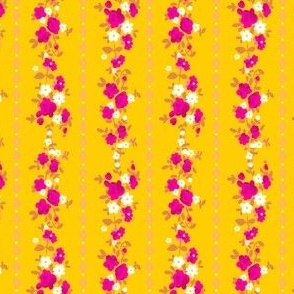 Adele Floral in Yellow and Hot Pink (mini print)