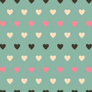 Beige-dark-grey-soft-pink-hearts-in-rows-on-soft-vintage-blue-XL-jumbo