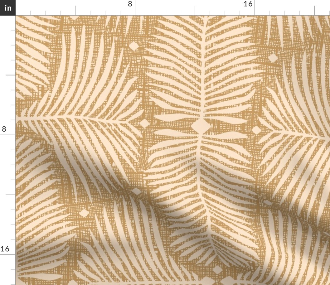 Palm leaf geometry / Large scale / Latte + creme de la creme
