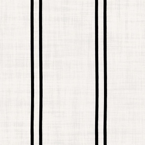 Organic stripes minimalist black and white - large scale