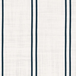 Organic stripes minimalist indigo blue - large scale