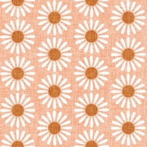 Retro Daisy Peach Ivory Golden  MEDIUM SCALE