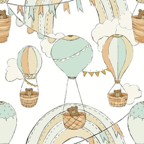 Hot Air Balloon Ride (Vintage) (Large Scale) (10.5"/12")