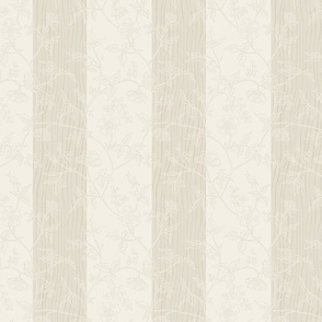 Cherry Blossom Heritage beige / Agreeable Grey  and off-white / Alabaster -  small scale