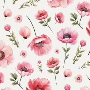 Pink Watercolor Floral
