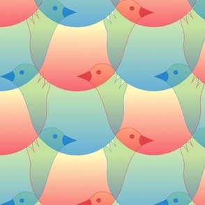 Minimalist Birds summer 6-inch repeat