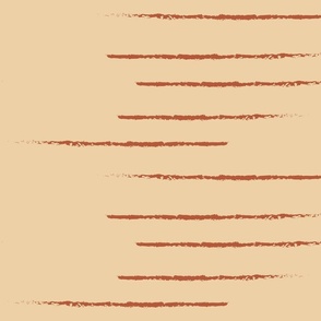 Warm Minimalism Stripe Tan Terracotta 