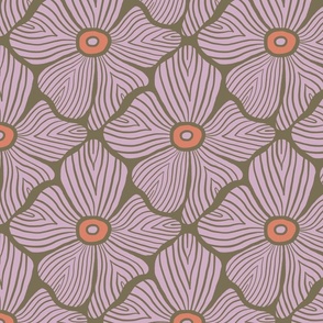 Flower - Magical and Intangible - Pantone Intangible Palette - purple, orange and olive