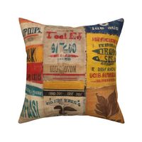 full color old label feed sack designs