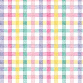 Easter Plaid - pink/teal/yellow - LAD24