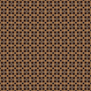 (XL) Brown Abstract Geometric Design